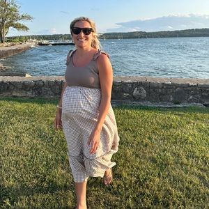 Gingham dress - maternity friendly